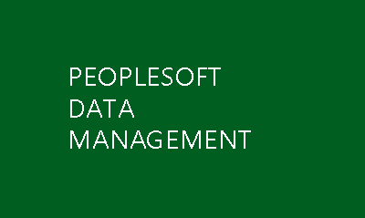 Peoplesoft Data Management Training